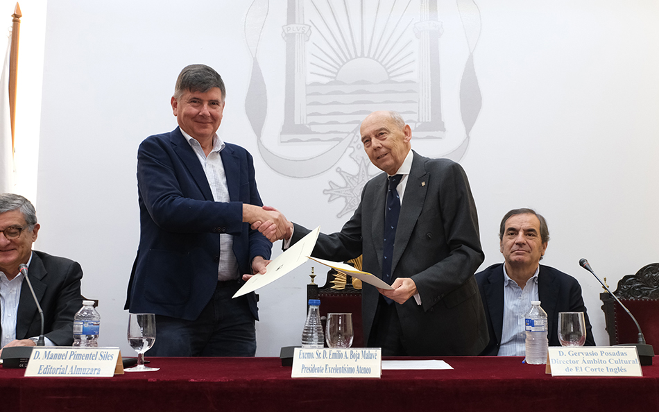 El Ateneo de Sevilla y Almuzara firman el convenio de colaboración editorial para los Premios de Novela Ateneo de Sevilla